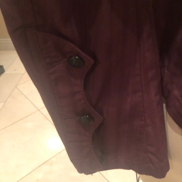 Vintage unique burgundy jacket sz s - Picture 5 of 7